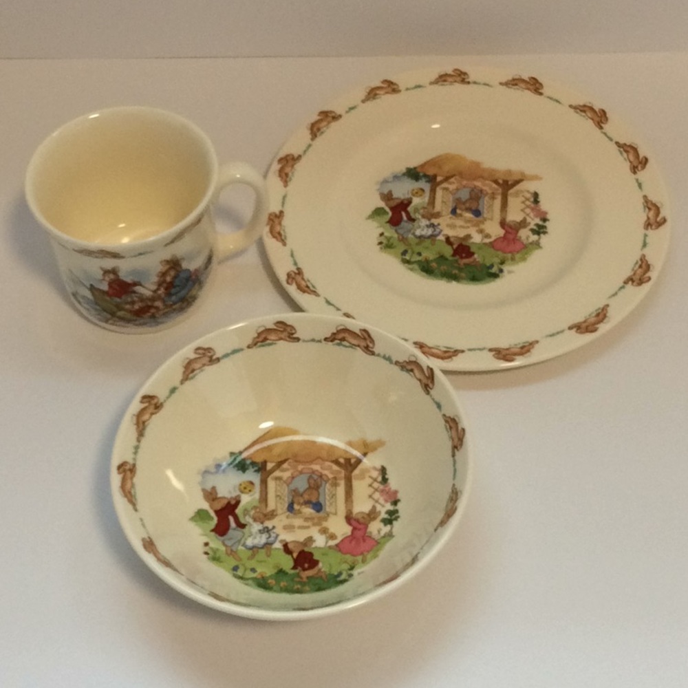 Royal Doulton 3 Pc Bunnykins Baby Set